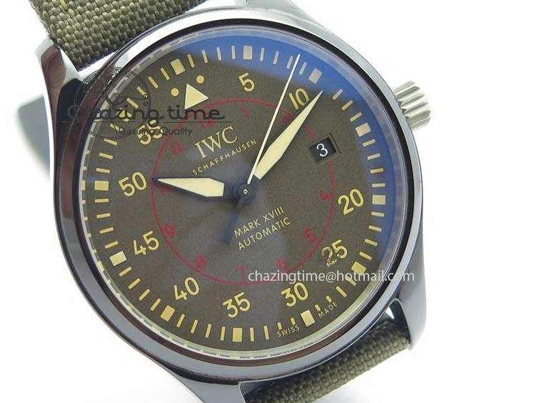 MIROTIME 0304 SunProtective MARK XVII IW324702 Real Ceramic MK Best Edition Green Dial On Green Nylon Strap A 7288